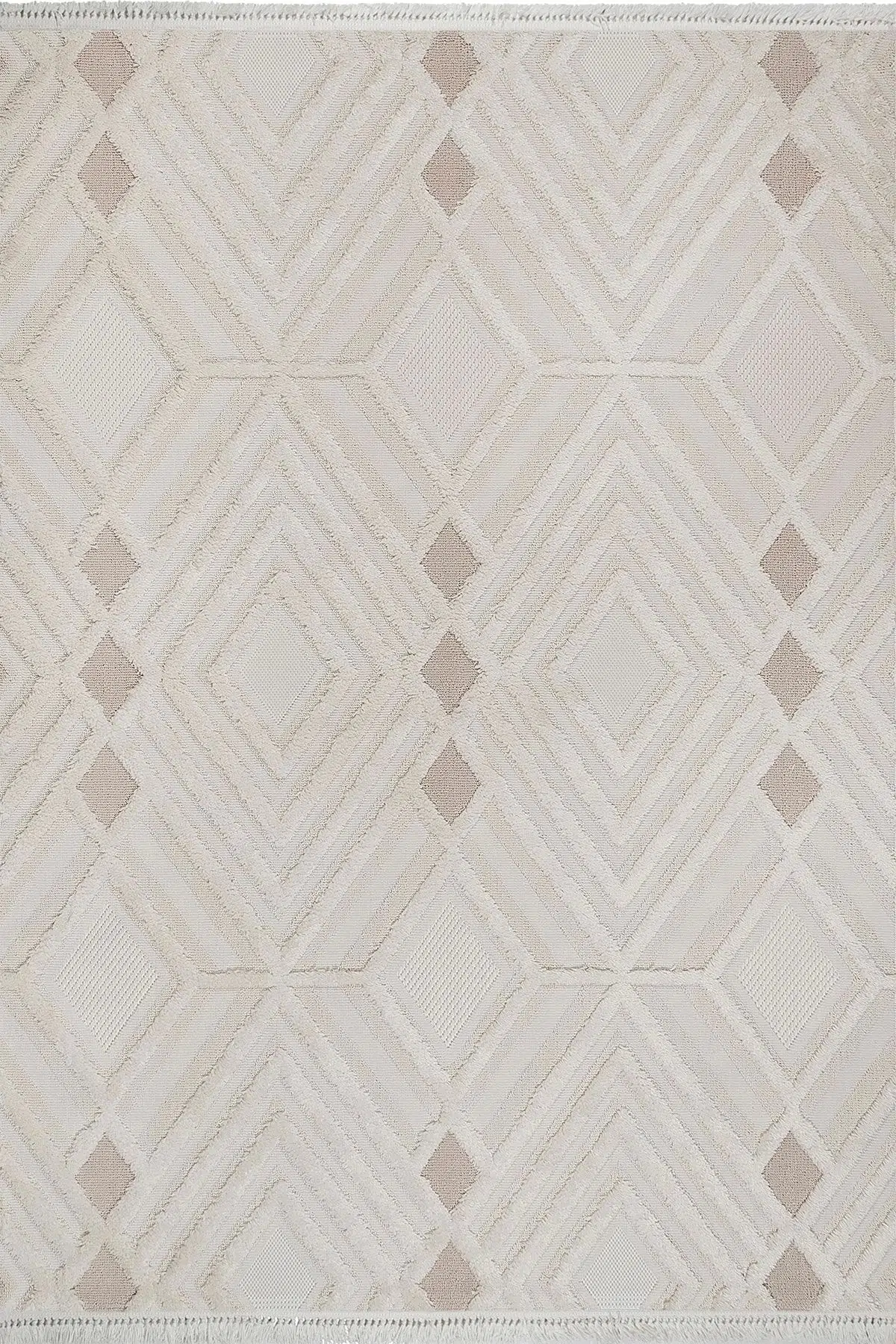 Grade Bukleli Dokuma Halı Çocuk Odası Oturma Odası Salon Mutfak Halısı 22597a Krem