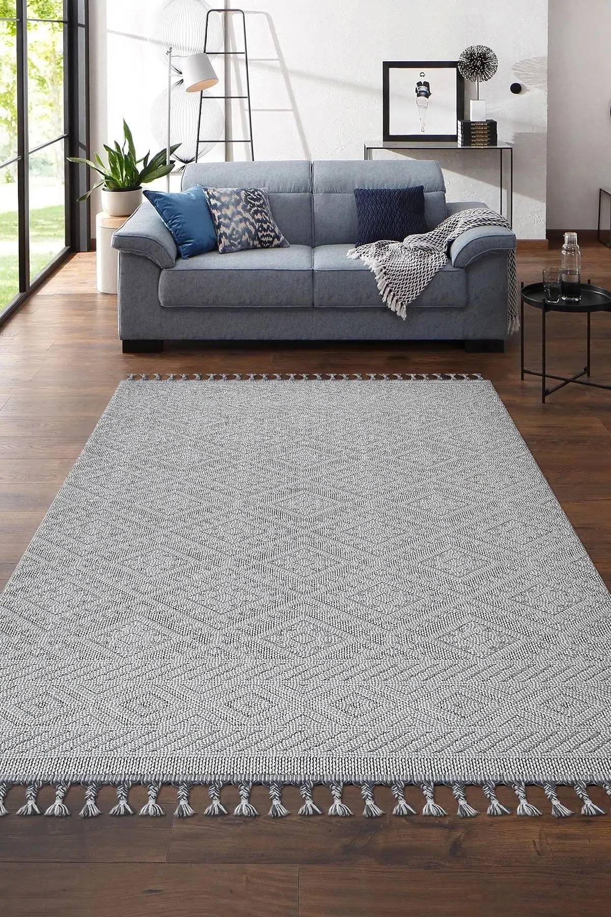 Otantik Salon Ve Oturma Odası Halısı Krem/gri 23917b - KREM