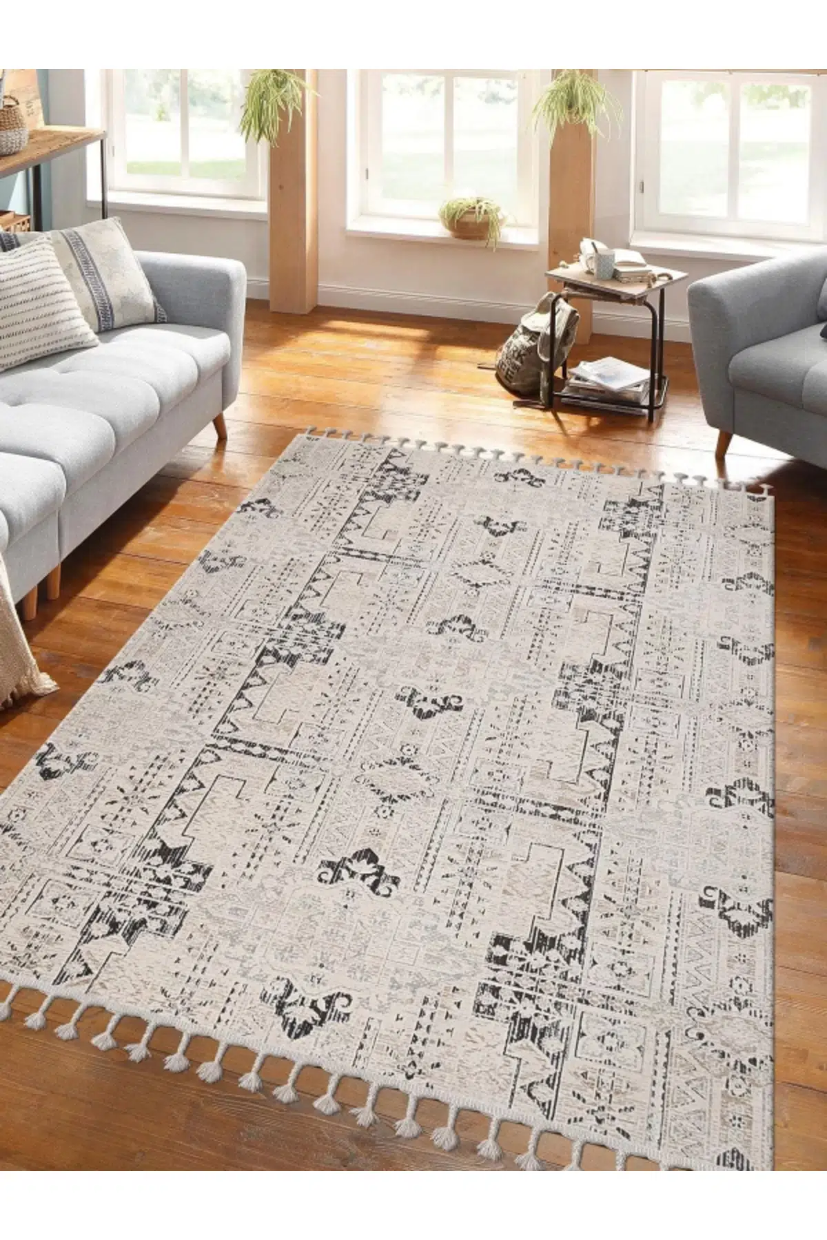 Possion Dokuma Halı Salon Oturma Odası ve Mutfak Halısı - Bej Krem