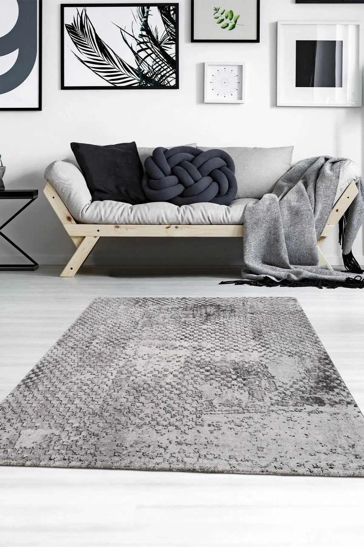 Safir Gri Salon Halısı Ve Oturma Odası Halısı