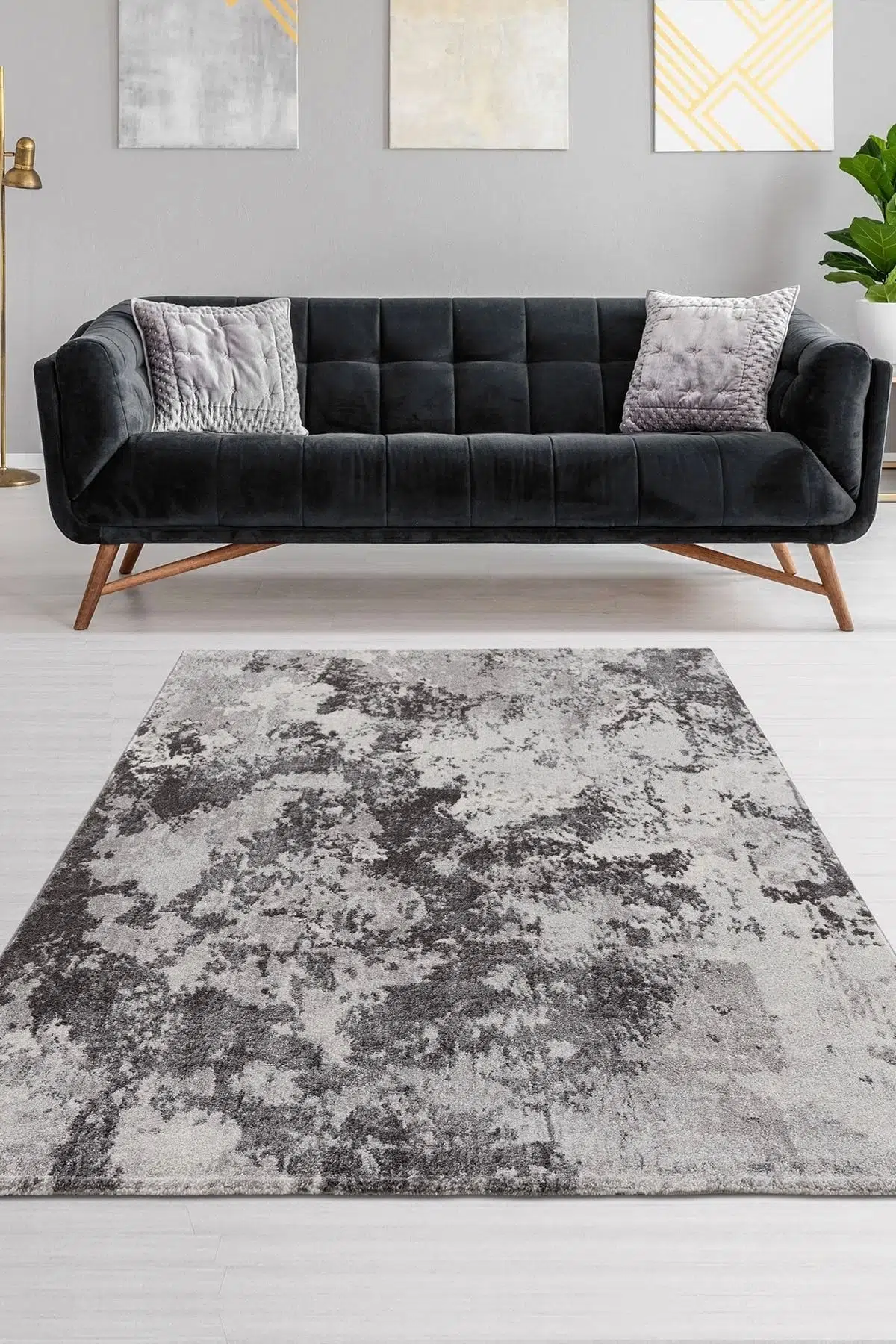 Safir Gri Salon Halısı Ve Oturma Odası Halısı